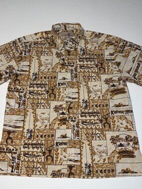 Boots & Kimo Homestyle Kitchen men's Hawaiian shirt button up XL